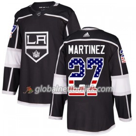 Los Angeles Kings Hockeydrakt Alec Martinez 27 2017-2018 USA Flag Fashion Svart Adidas Authentic - Herre